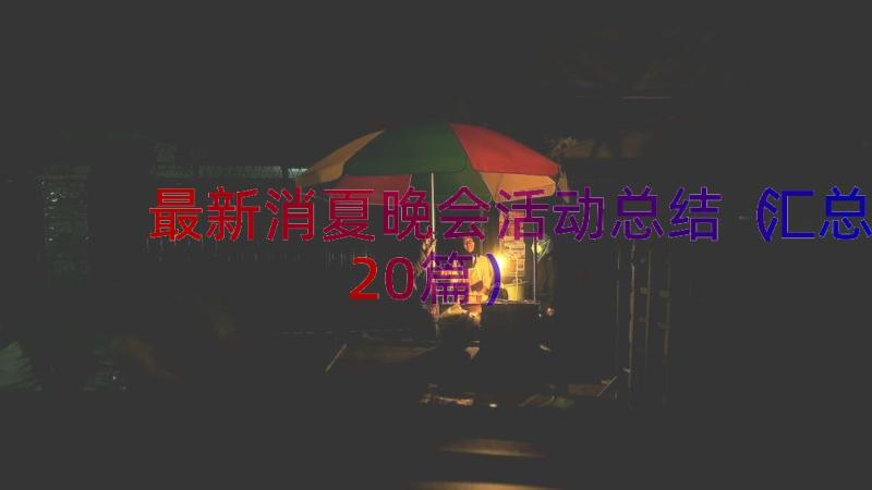 最新消夏晚会活动总结（汇总20篇）