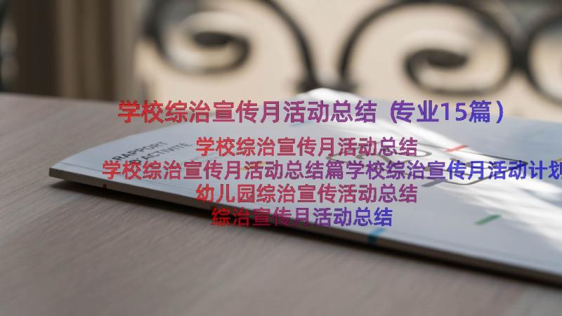 学校综治宣传月活动总结（专业15篇）