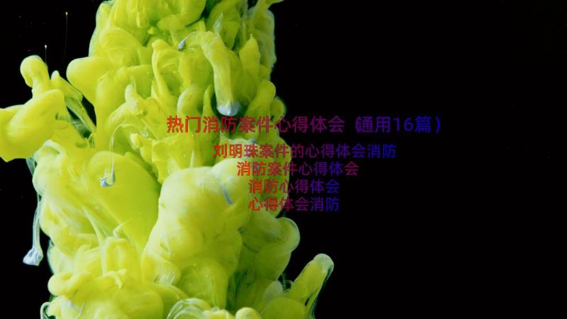 热门消防案件心得体会（通用16篇）