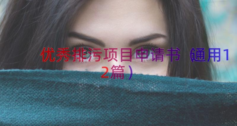 优秀排污项目申请书（通用12篇）