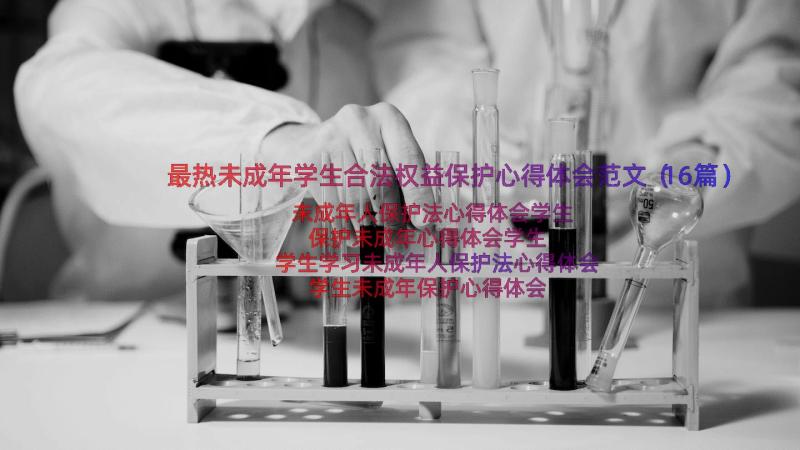 最热未成年学生合法权益保护心得体会范文（16篇）