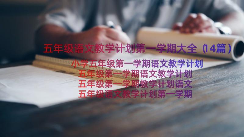 五年级语文教学计划第一学期大全（14篇）