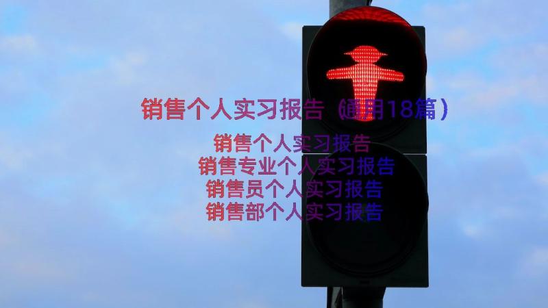 销售个人实习报告（通用18篇）