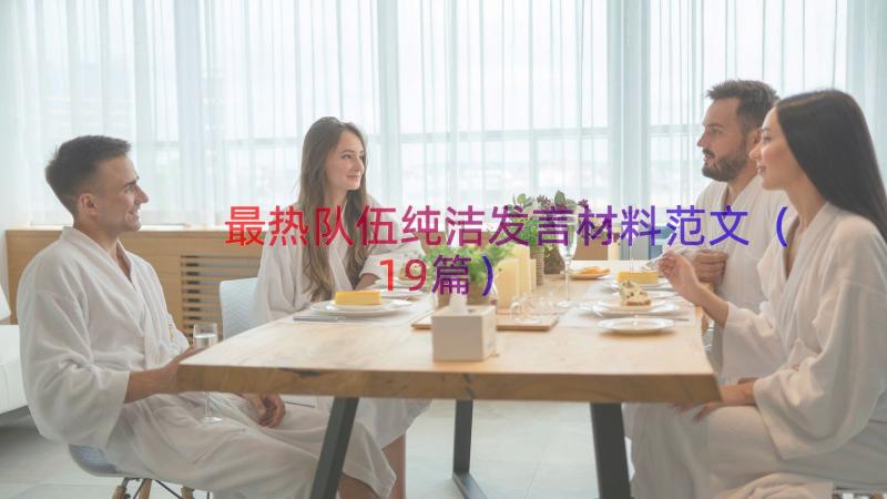 最热队伍纯洁发言材料范文（19篇）