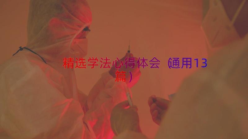 精选学法心得体会（通用13篇）