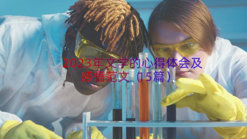 2023年文学的心得体会及感悟范文（15篇）