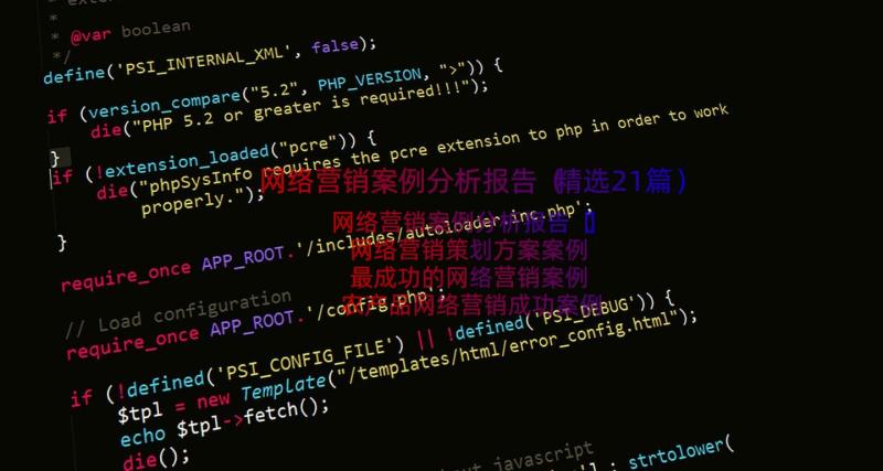网络营销案例分析报告（精选21篇）