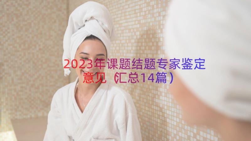 2023年课题结题专家鉴定意见（汇总14篇）