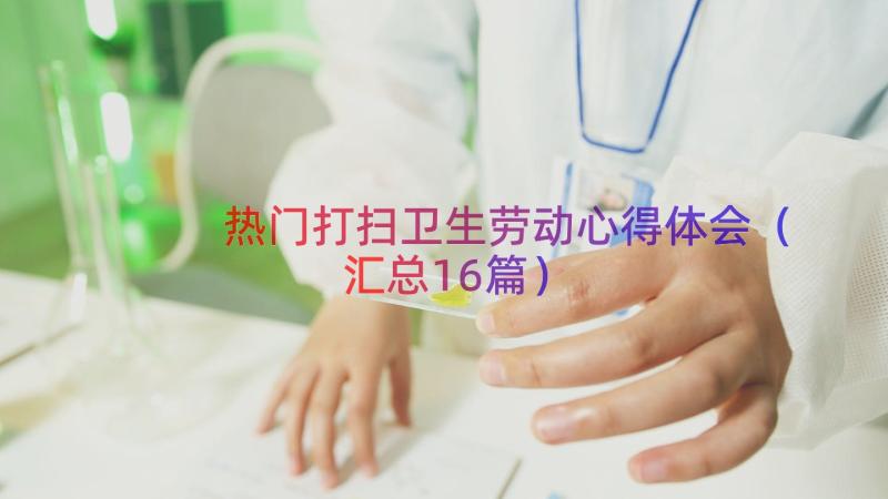 热门打扫卫生劳动心得体会（汇总16篇）