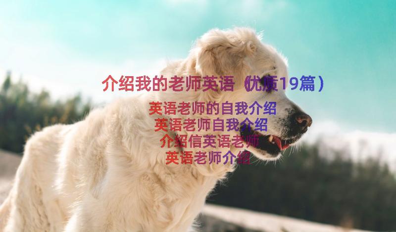 介绍我的老师英语（优质19篇）