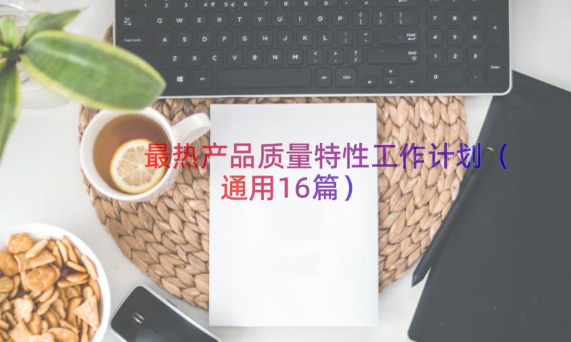 最热产品质量特性工作计划（通用16篇）