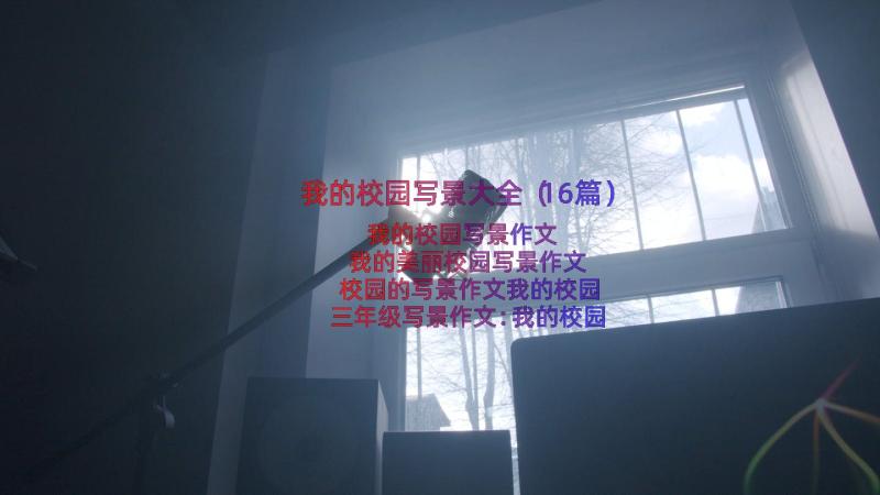 我的校园写景大全（16篇）