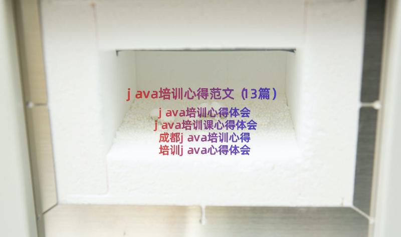 java培训心得范文（13篇）