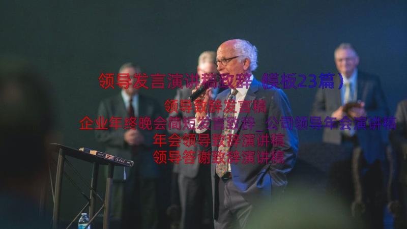 领导发言演讲稿致辞（模板23篇）