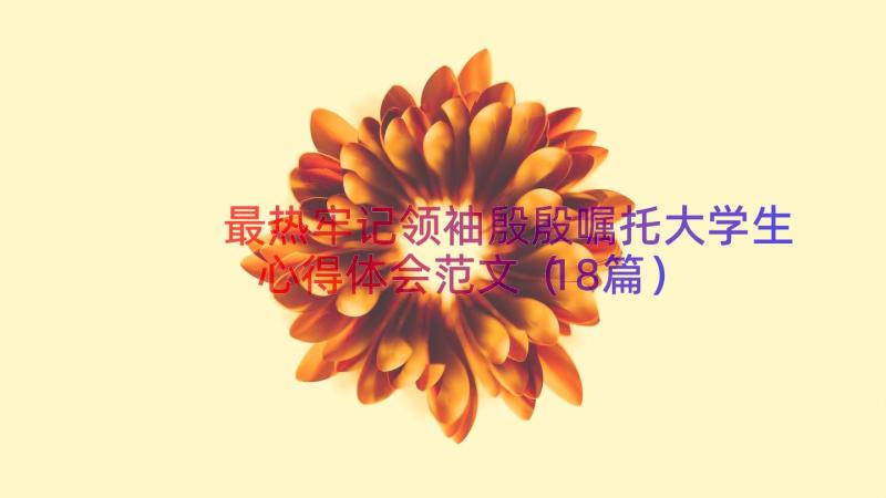 最热牢记领袖殷殷嘱托大学生心得体会范文（18篇）