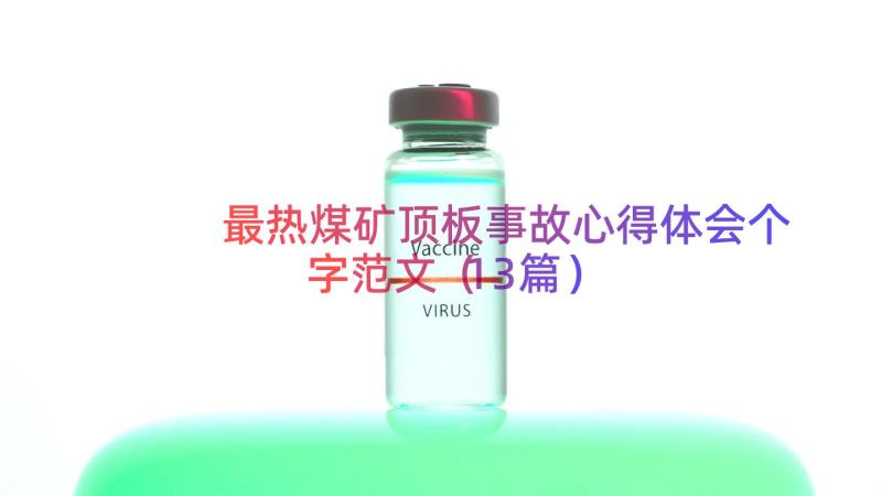 最热煤矿顶板事故心得体会个字范文（13篇）