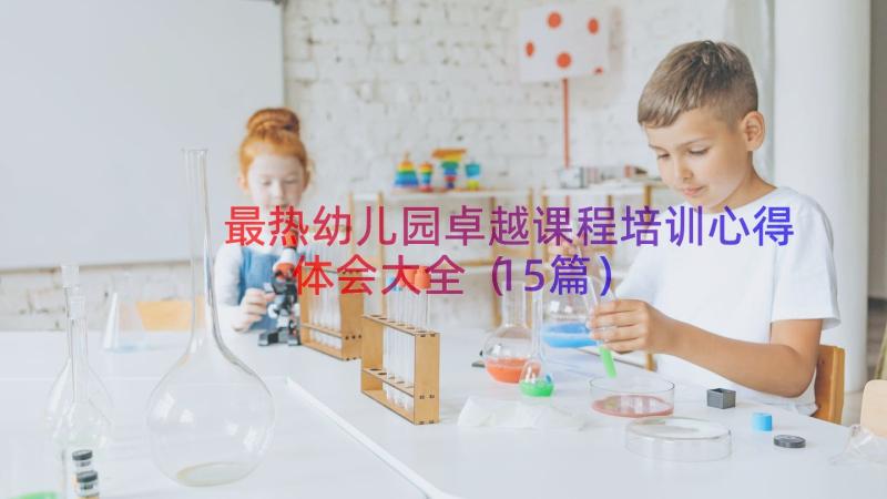 最热幼儿园卓越课程培训心得体会大全（15篇）