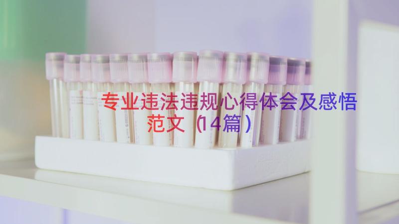 专业违法违规心得体会及感悟范文（14篇）