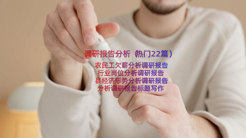 调研报告分析（热门22篇）