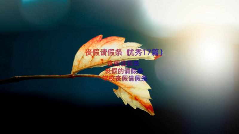 丧假请假条（优秀17篇）