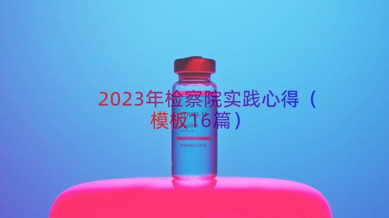 2023年检察院实践心得（模板16篇）