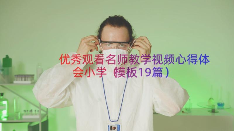 优秀观看名师教学视频心得体会小学（模板19篇）