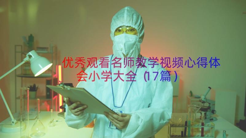 优秀观看名师教学视频心得体会小学大全（17篇）