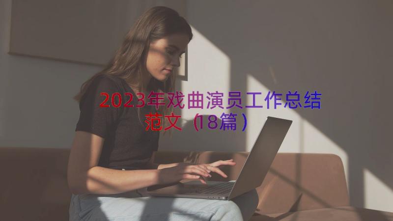 2023年戏曲演员工作总结范文（18篇）