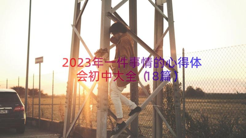 2023年一件事情的心得体会初中大全（18篇）