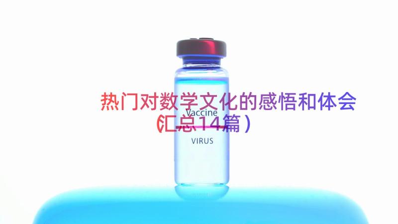 热门对数学文化的感悟和体会（汇总14篇）