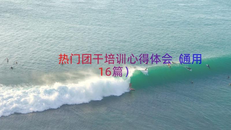 热门团干培训心得体会（通用16篇）