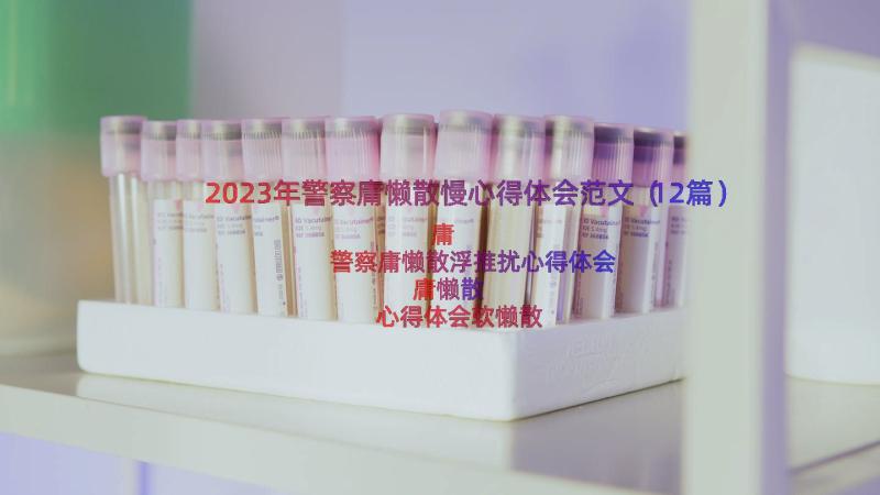 2023年警察庸懒散慢心得体会范文（12篇）