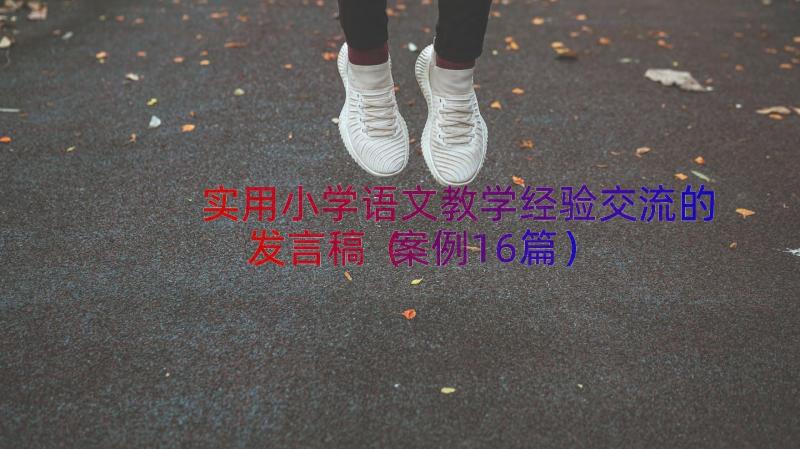 实用小学语文教学经验交流的发言稿（案例16篇）