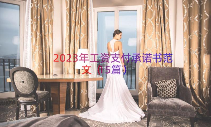 2023年工资支付承诺书范文（15篇）