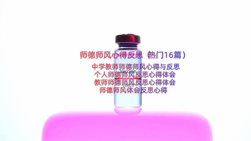 师德师风心得反思（热门16篇）