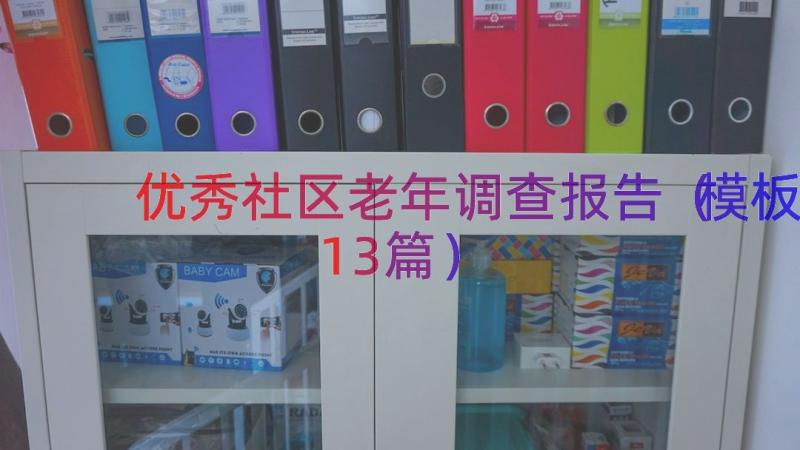 优秀社区老年调查报告（模板13篇）