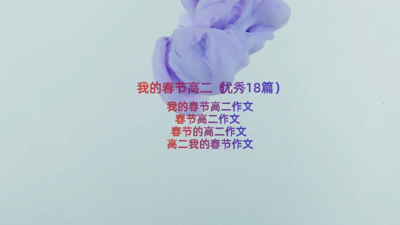 我的春节高二（优秀18篇）