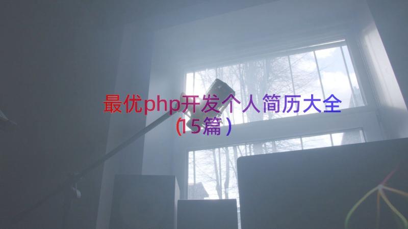 最优php开发个人简历大全（15篇）