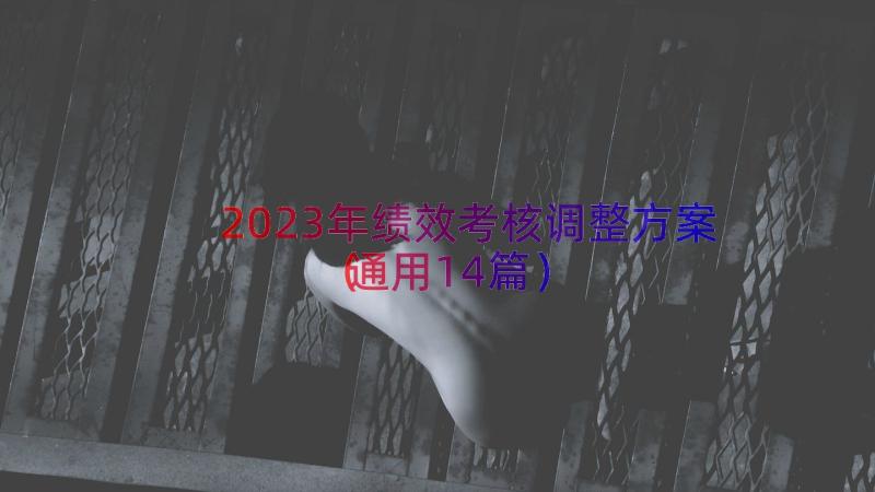 2023年绩效考核调整方案（通用14篇）