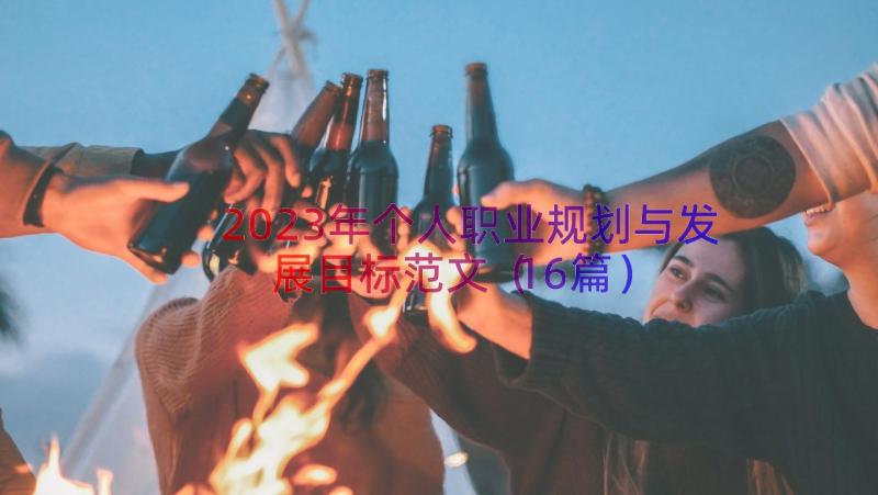 2023年个人职业规划与发展目标范文（16篇）