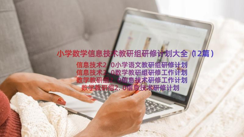 小学数学信息技术教研组研修计划大全（12篇）