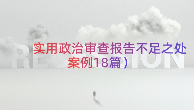 实用政治审查报告不足之处（案例18篇）