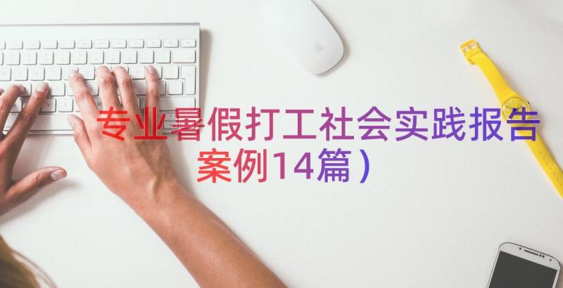 专业暑假打工社会实践报告（案例14篇）