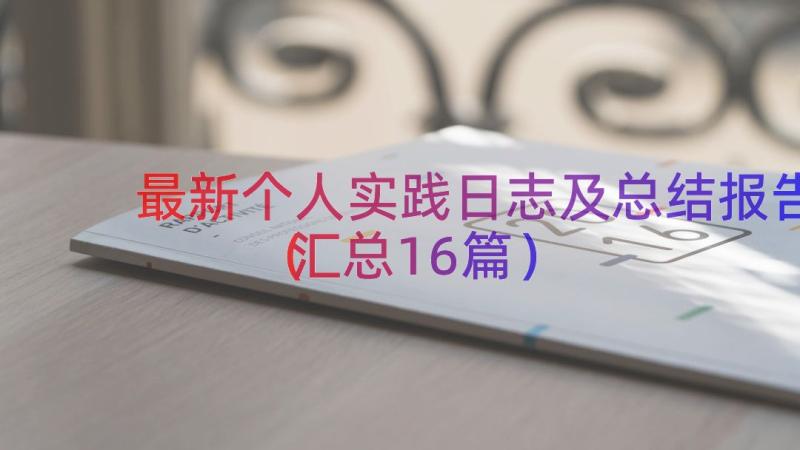 最新个人实践日志及总结报告（汇总16篇）