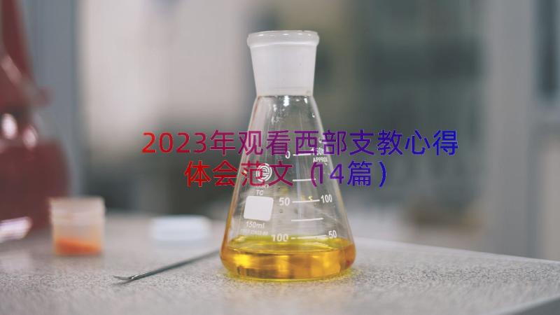 2023年观看西部支教心得体会范文（14篇）