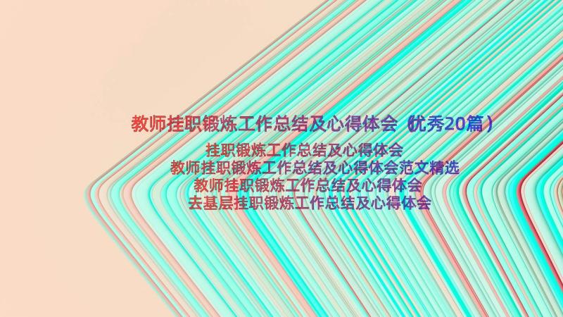 教师挂职锻炼工作总结及心得体会（优秀20篇）