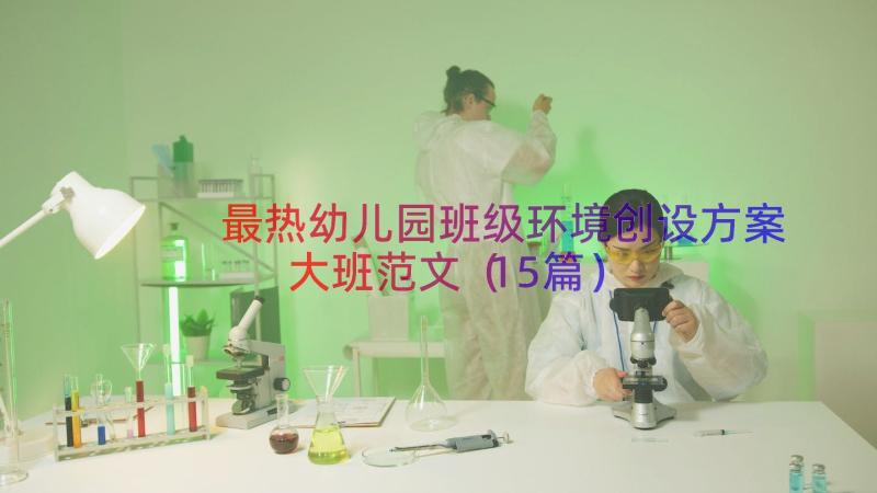 最热幼儿园班级环境创设方案大班范文（15篇）