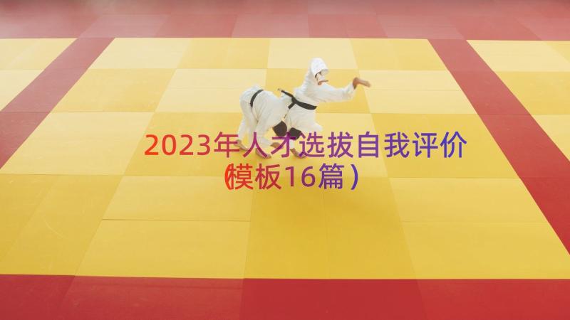 2023年人才选拔自我评价（模板16篇）