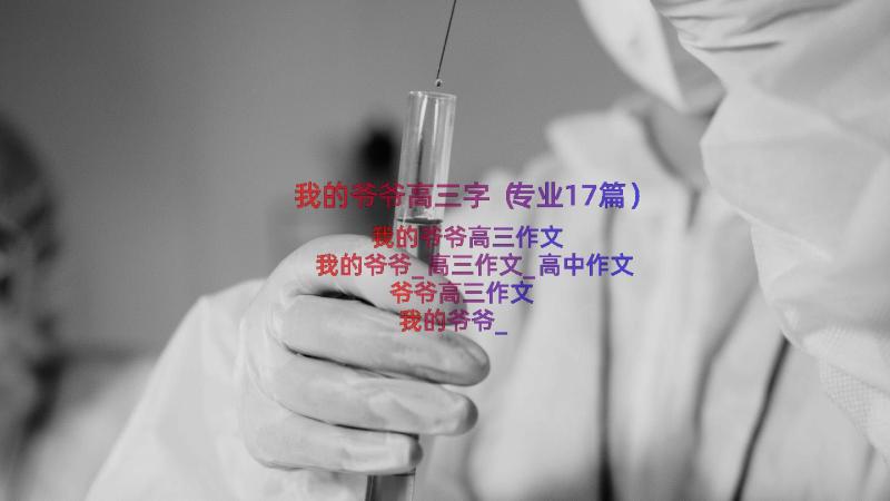 我的爷爷高三字（专业17篇）