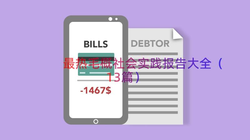 最热毛概社会实践报告大全（13篇）